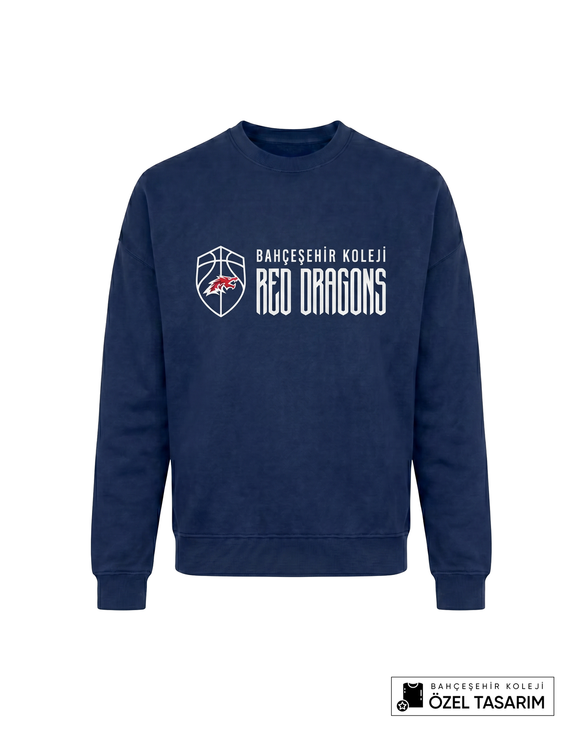 Bahçeşehir Koleji Red Dragons Basketball Temalı Özel Tasarım Sweatshirt