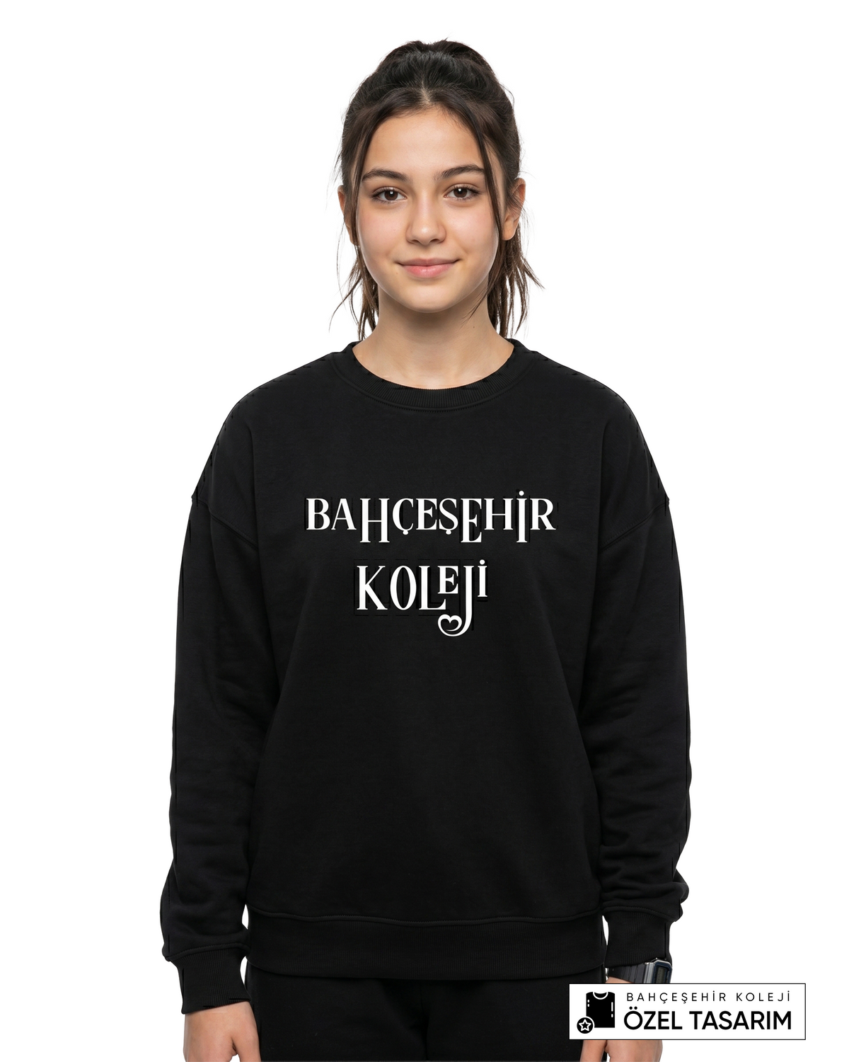 Bahçeşehir Koleji Özel Tasarım Yazılı Sweatshirt